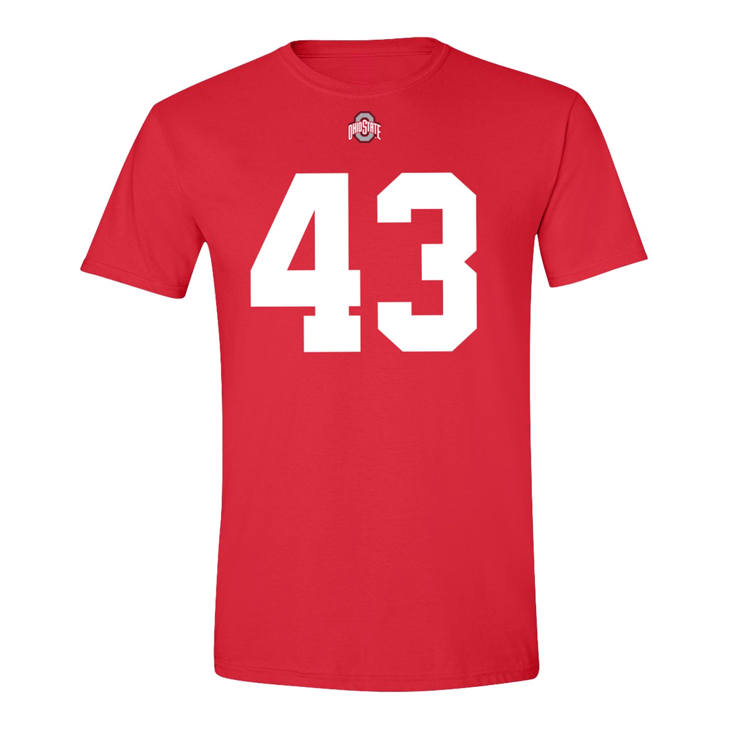 Ohio State Buckeyes #43 Amar'e Miller Student Athlete Football T-Shirt - Front
