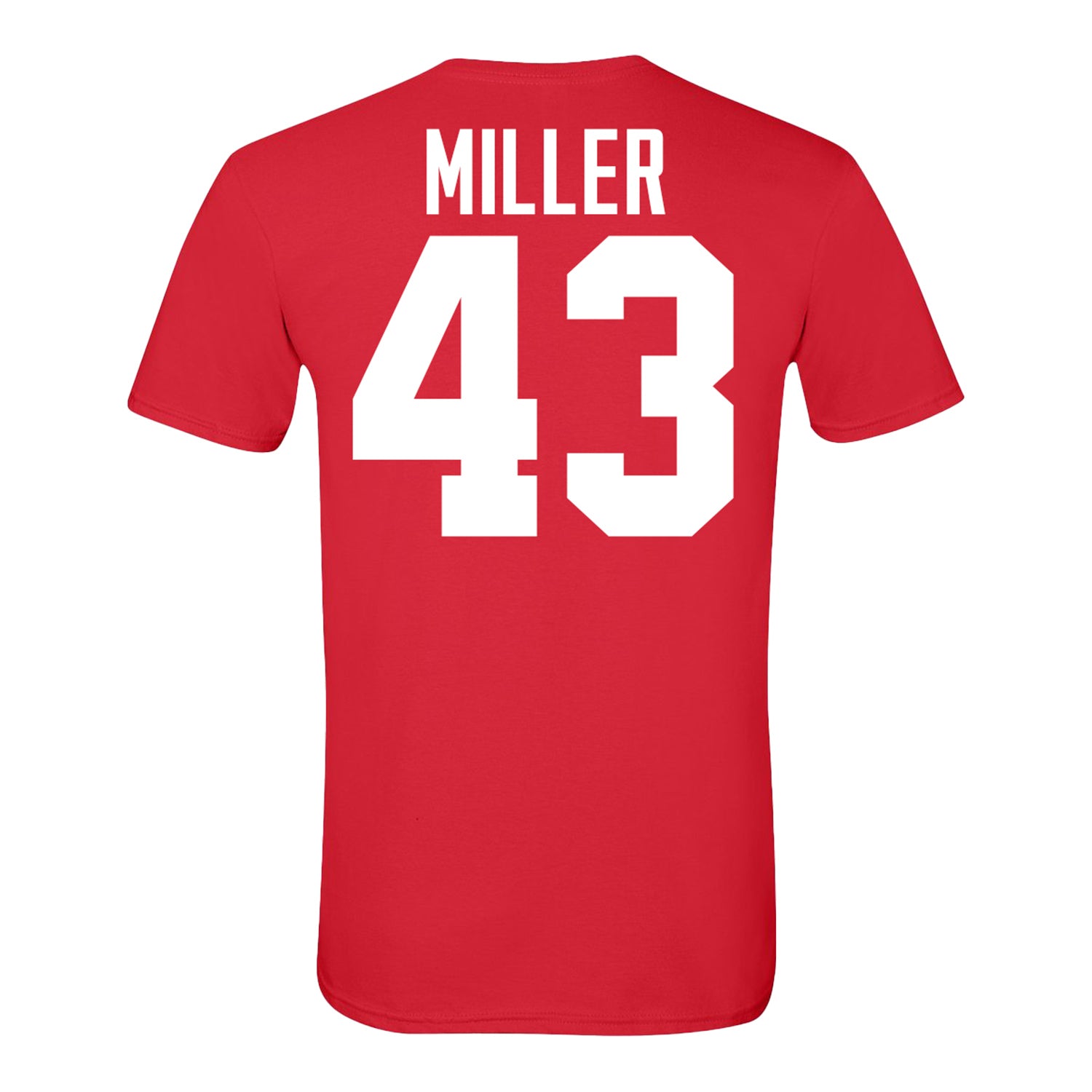 Ohio State Buckeyes #43 Amar'e Miller Student Athlete Football T-Shirt - Back