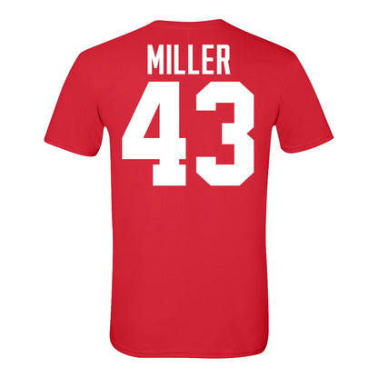 Ohio State Buckeyes #43 Amar'e Miller Student Athlete Football T-Shirt - Back