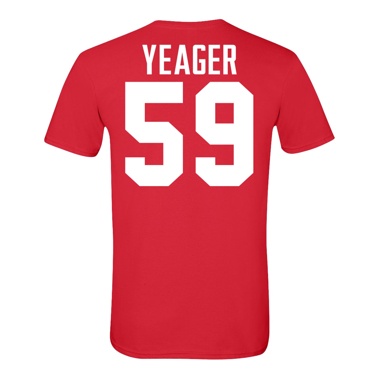 Ohio State Buckeyes #59 Ashton Yeager Student Athlete Football T-Shirt - Back
