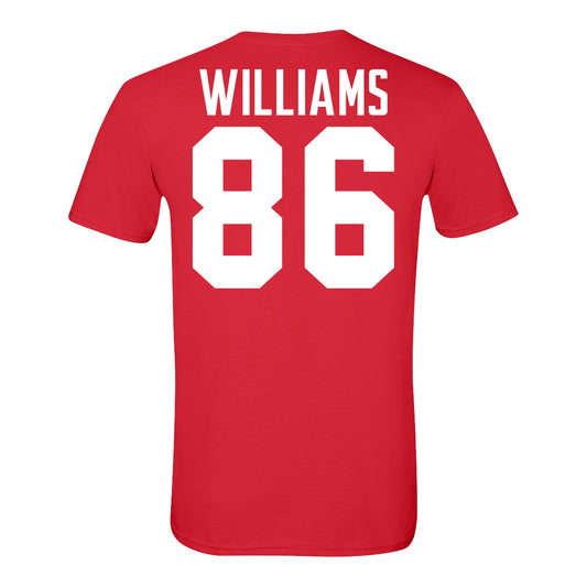 Ohio State Buckeyes #86 Mason Williams Student Athlete Football T-Shirt - back