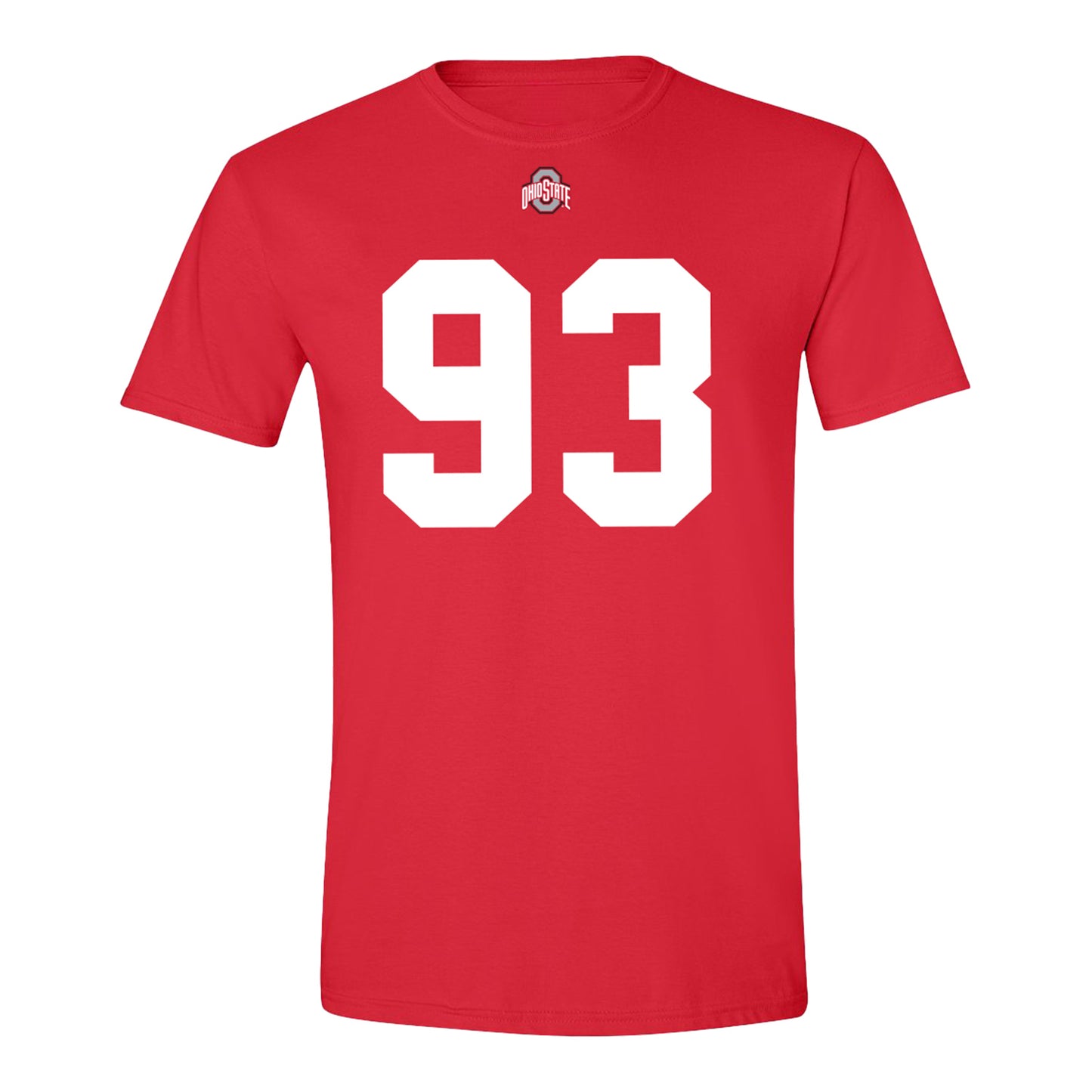 Ohio State Buckeyes #93 Brady Young Student Athlete Football T-Shirt - Front
