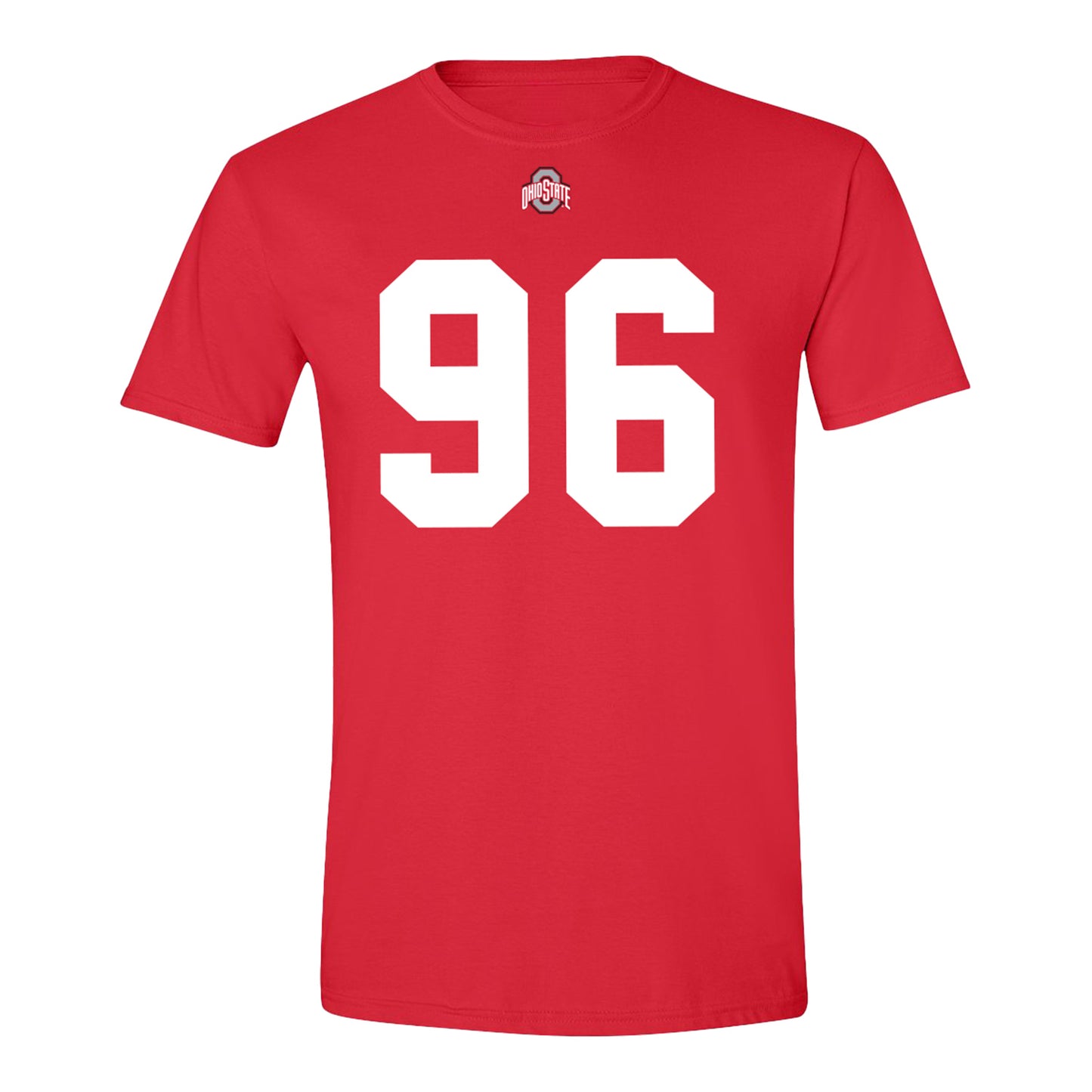Ohio State Buckeyes #96 Connor Hawkins Student Athlete Football T-Shirt - Front