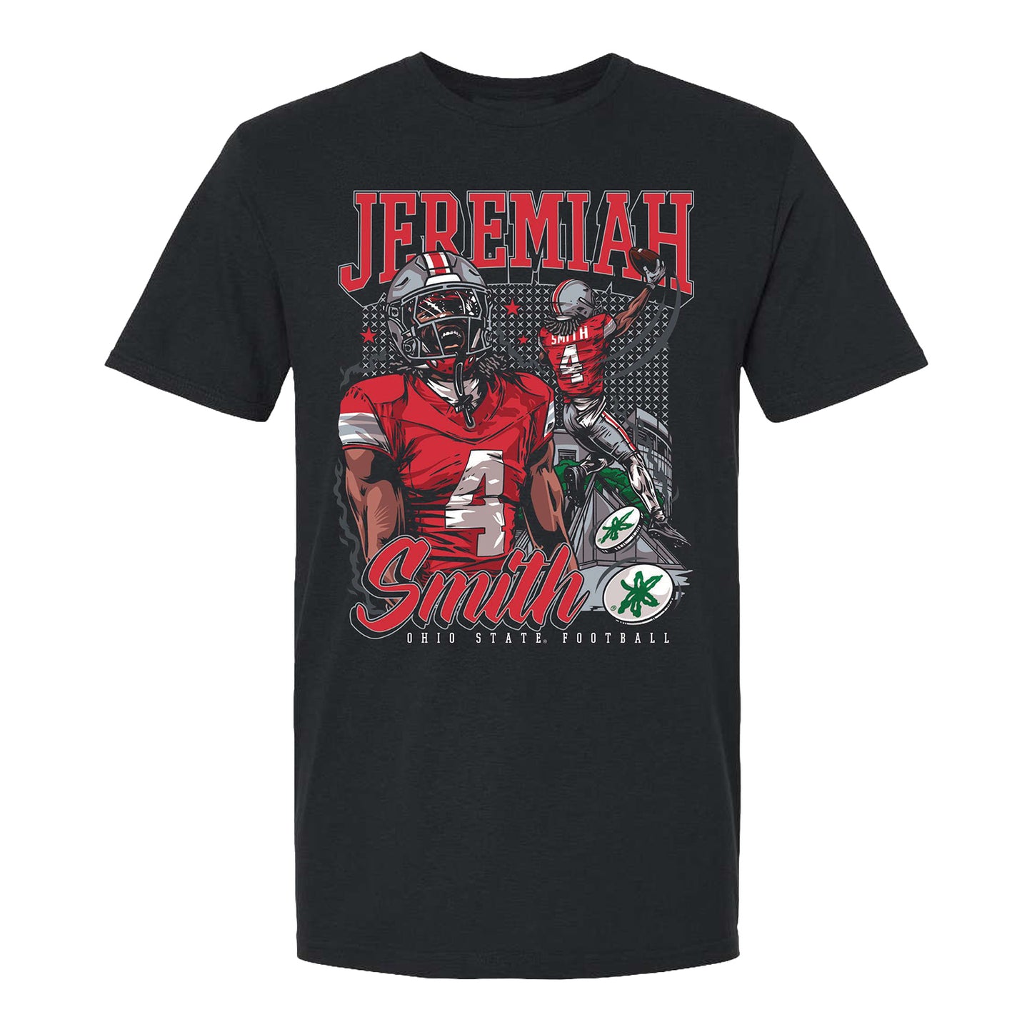 Ohio State Buckeyes Football Student Athlete #4 Jeremiah Smith Cosmic T-Shirt - Front