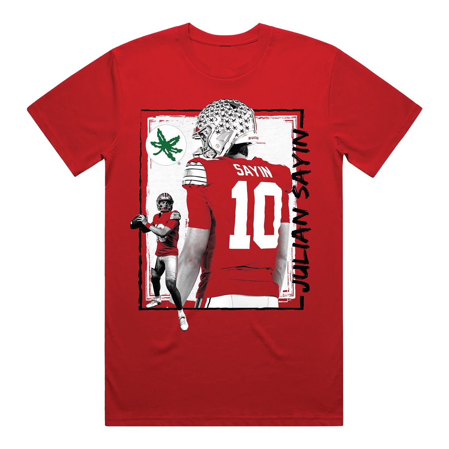 Ohio State Buckeyes Football Student Athlete #10 Julian Sayin Duo T-Shirt - Front
