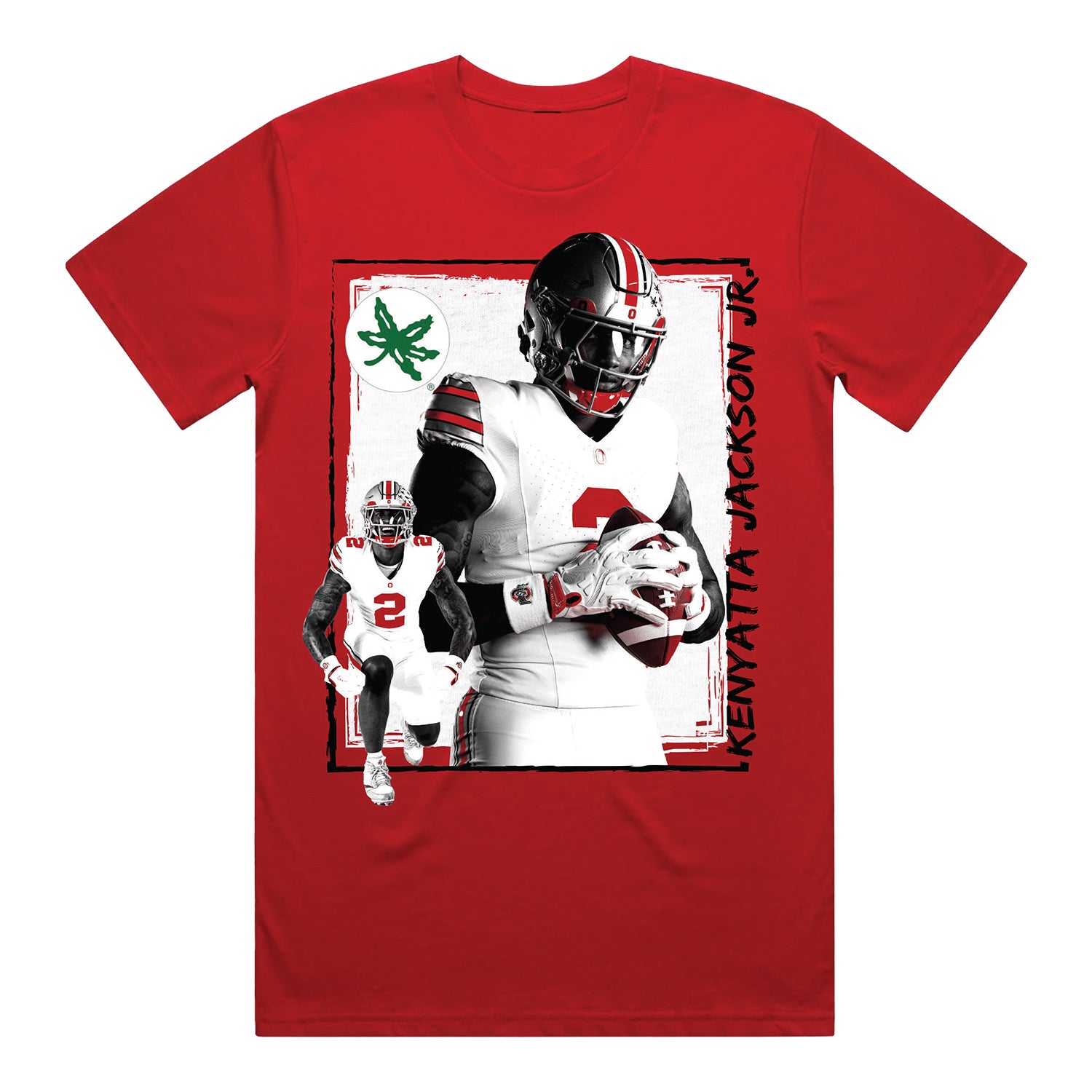 Ohio State Buckeyes Football Student Athlete #2 Kenyatta Jackson Jr. Duo T-Shirt - Front