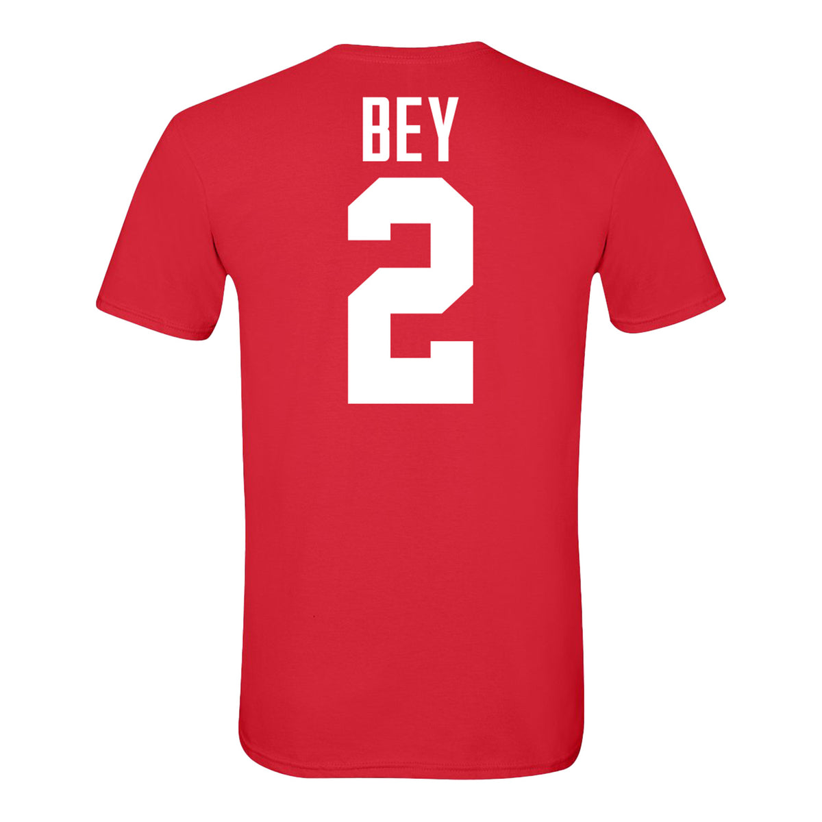 Ohio State Buckeyes #2 Legend Bey Student Athlete Football T-Shirt - Back View