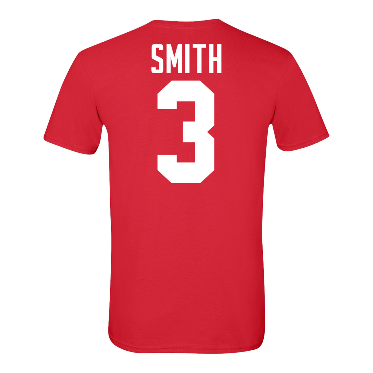 Ohio State Buckeyes #3 James Smith Student Athlete Football T-Shirt - Back View