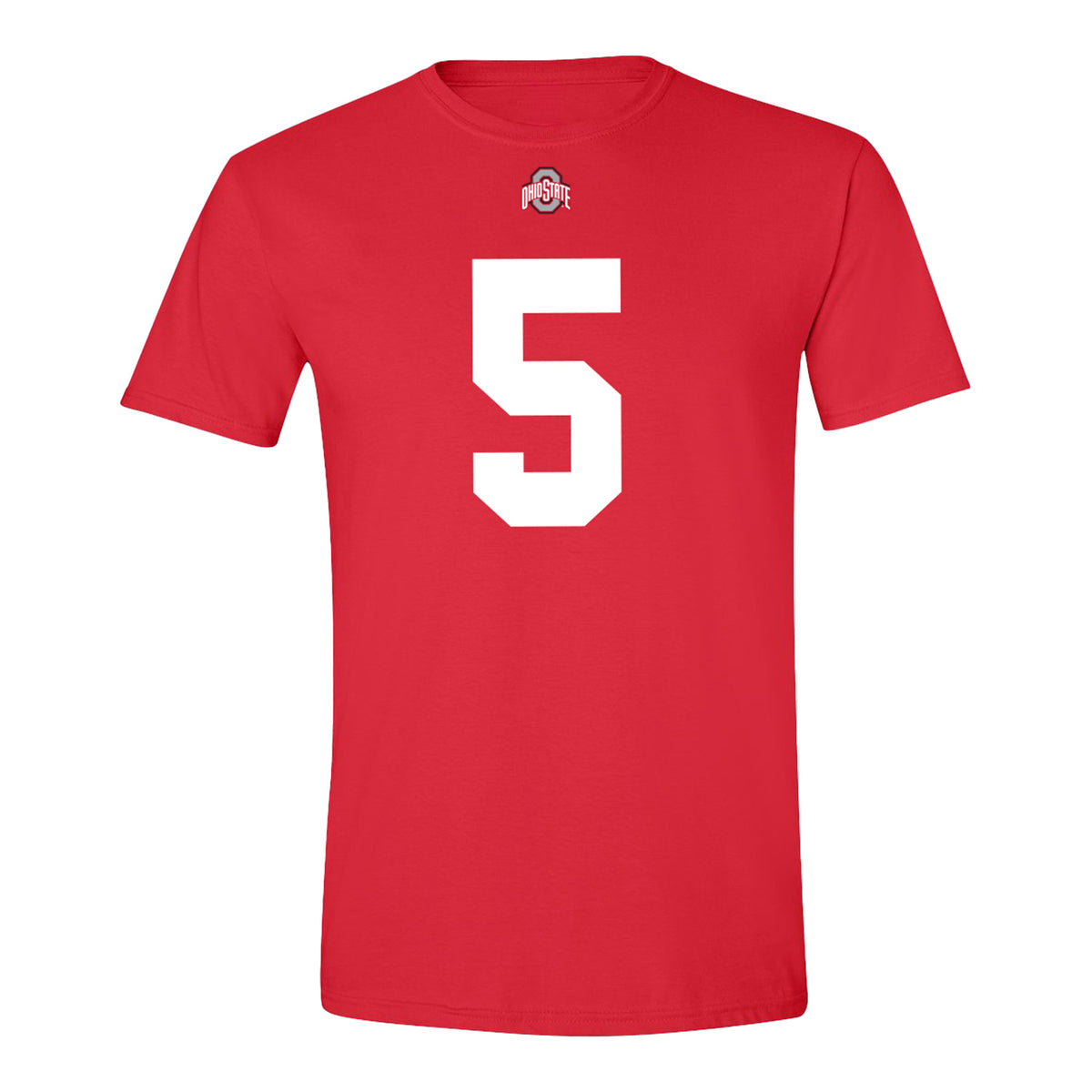 Ohio State Buckeyes #5 Kyle Parker Student Athlete Football T-Shirt - Front View