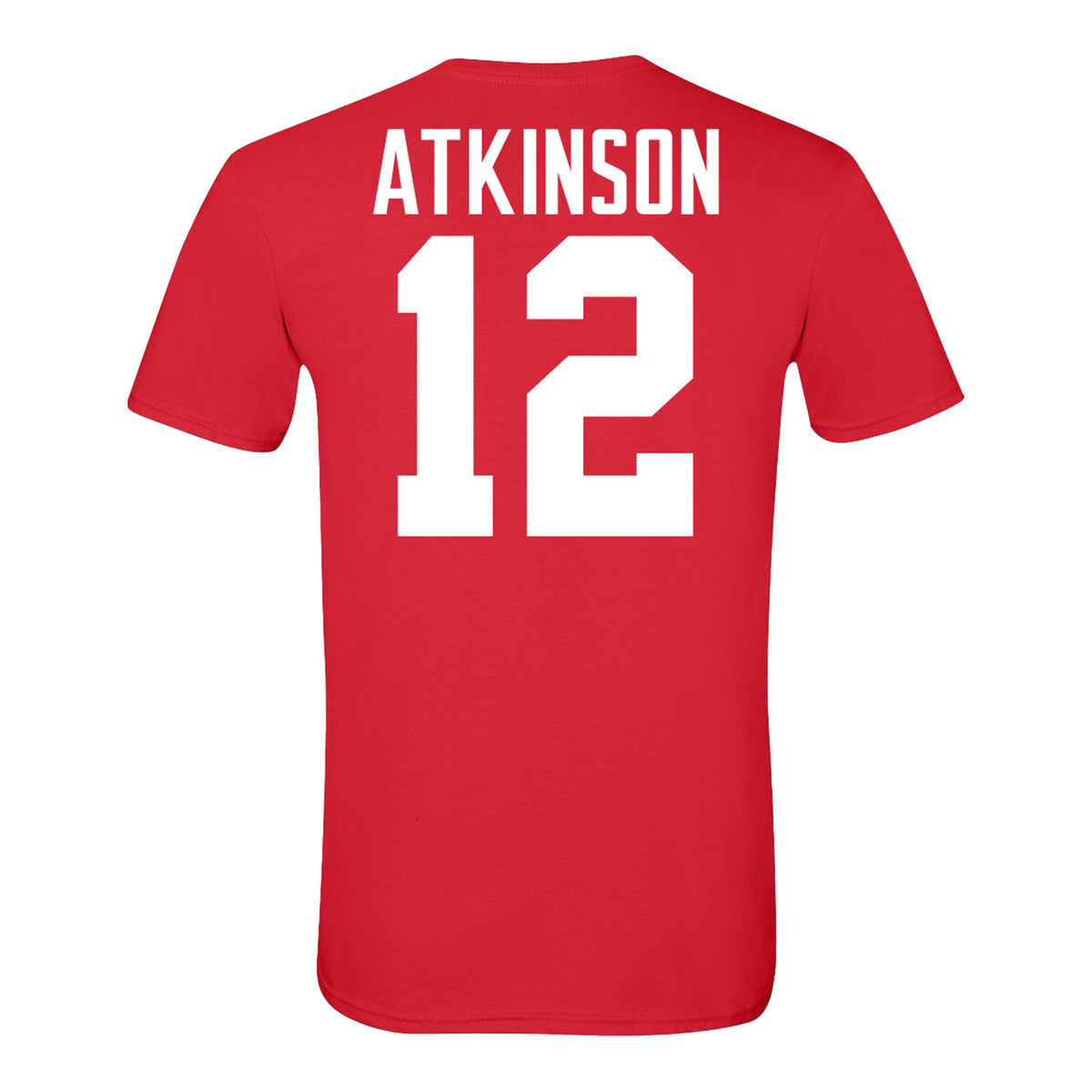 Ohio State Buckeyes #12 Beau Atkinson Student Athlete Football T-Shirt - Back View