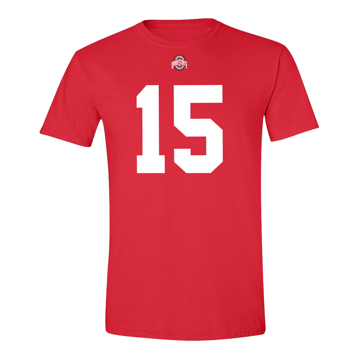 Ohio State Buckeyes #15 Chris Henry Jr. Student Athlete Football T-Shirt - Front View