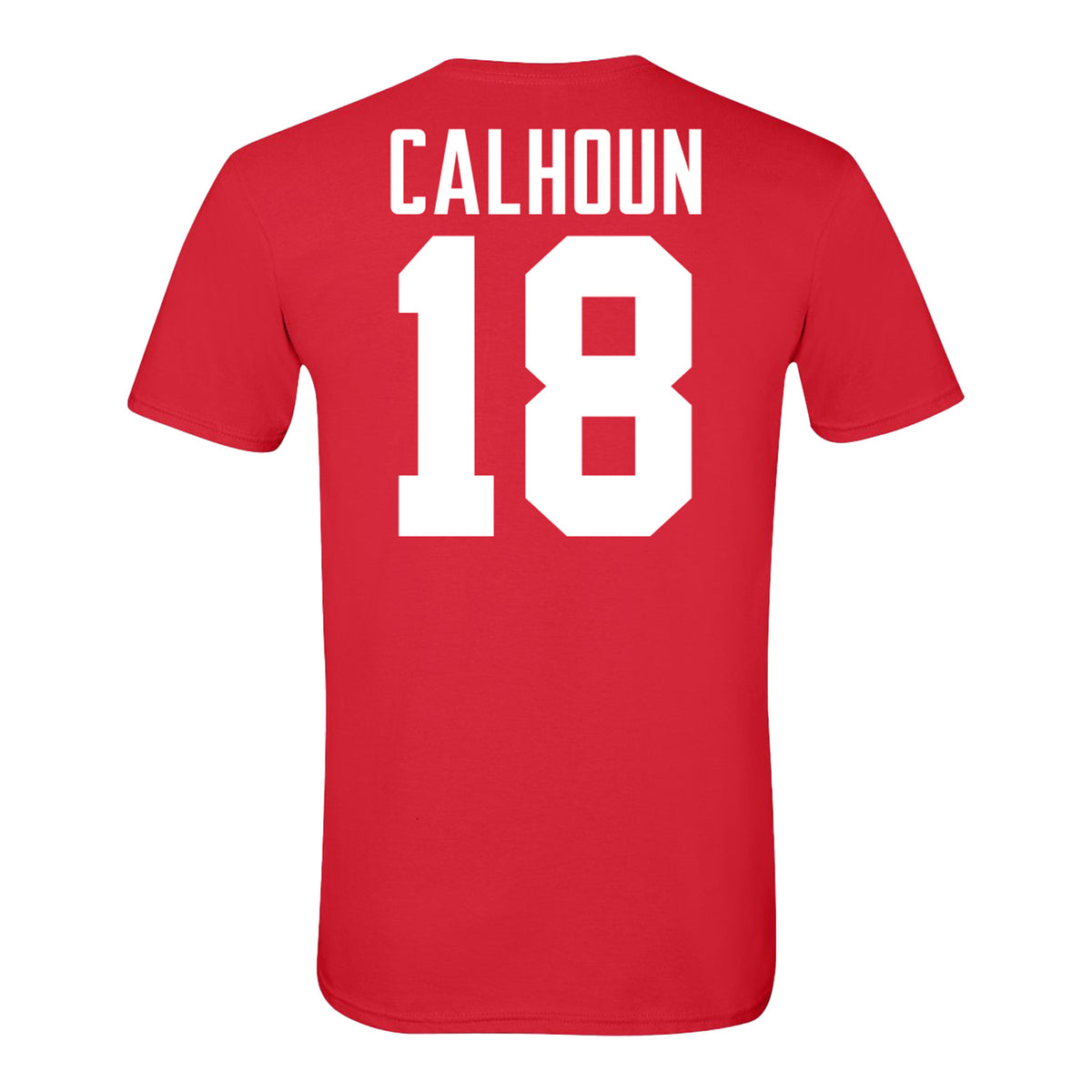 Ohio State Buckeyes #18 Cam Calhoun Student Athlete Football T-Shirt - Back View