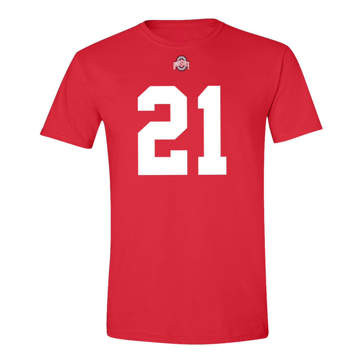 Ohio State Buckeyes #21 Anthony Rogers Student Athlete Football T-Shirt - Front View