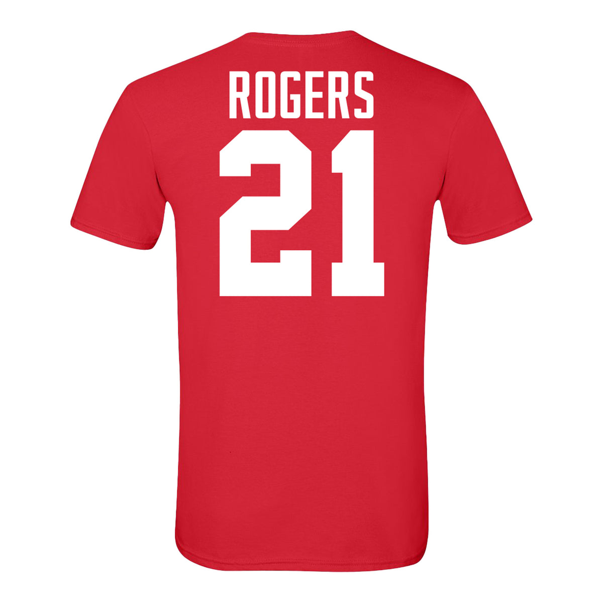 Ohio State Buckeyes #21 Anthony Rogers Student Athlete Football T-Shirt - Back View