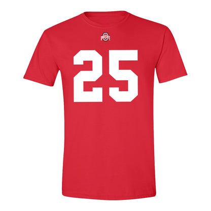 Ohio State Buckeyes #25 Jay Timmons Student Athlete Football T-Shirt - Front View