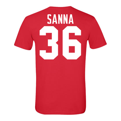 Ohio State Buckeyes #36 CJ Sanna Student Athlete Football T-Shirt - back View