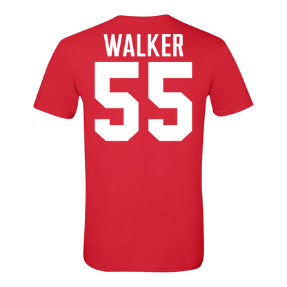 Ohio State Buckeyes #55 John Walker Student Athlete Football T-Shirt - Back View