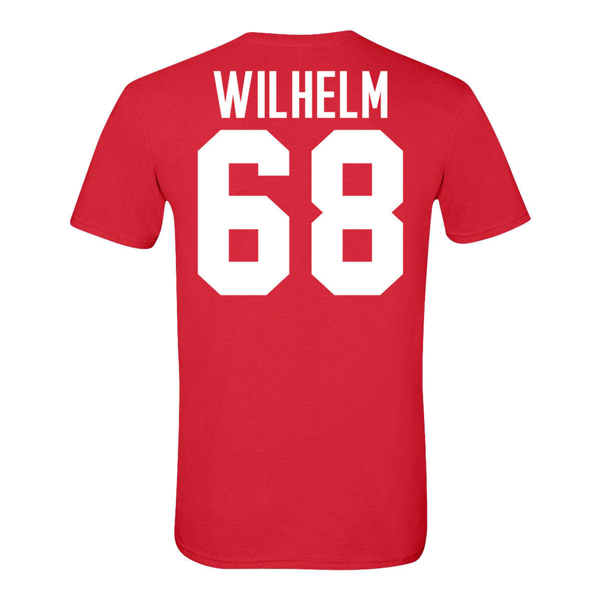 Ohio State Buckeyes #68 Mason Wilhelm Student Athlete Football T-Shirt - Back View