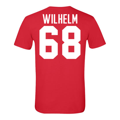 Ohio State Buckeyes #68 Mason Wilhelm Student Athlete Football T-Shirt - Back View