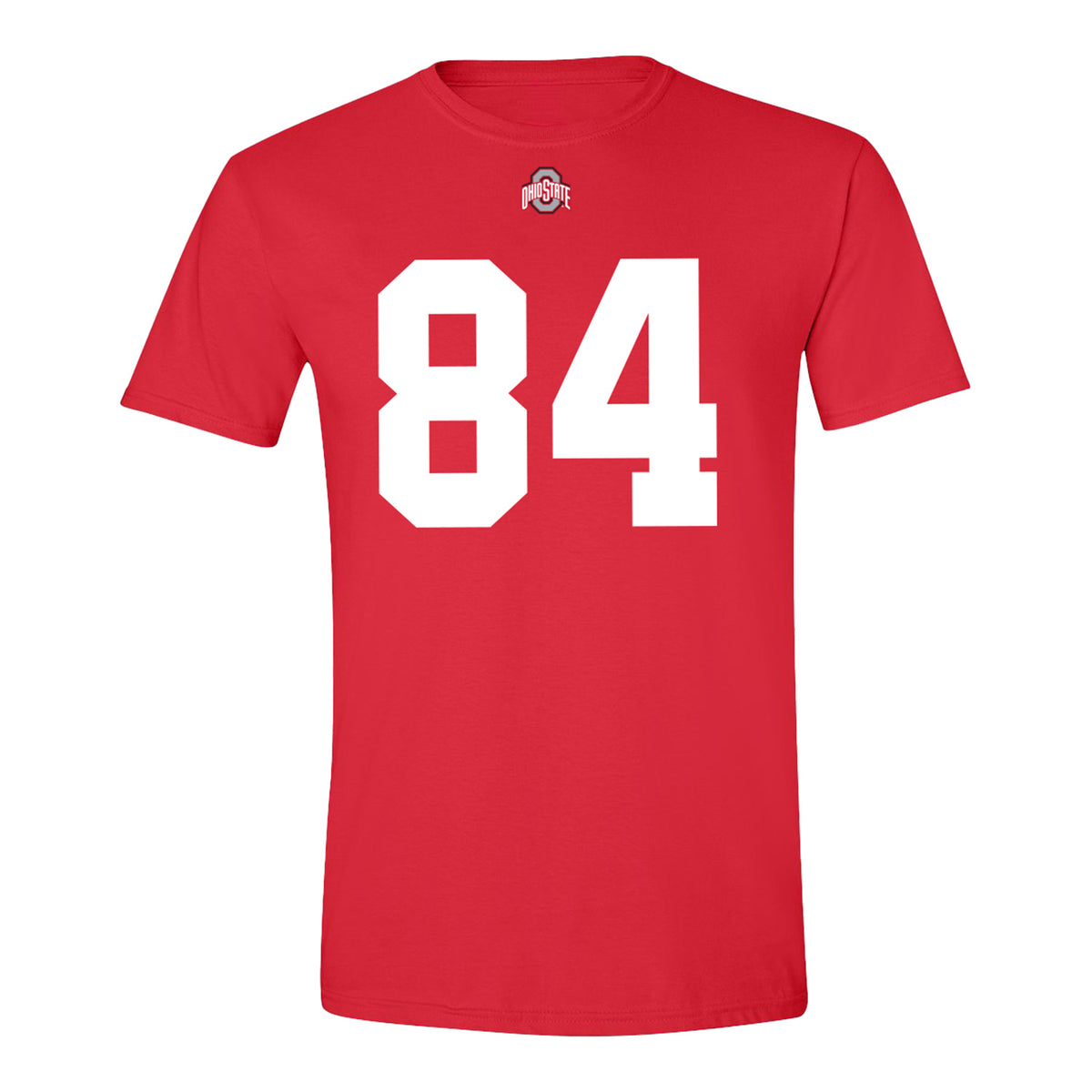 Ohio State Buckeyes #84 Hunter Welcing Student Athlete Football T-Shirt - Front View
