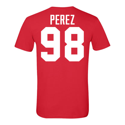 Ohio State Buckeyes #98 Jamir Perez Student Athlete Football T-Shirt - Back View