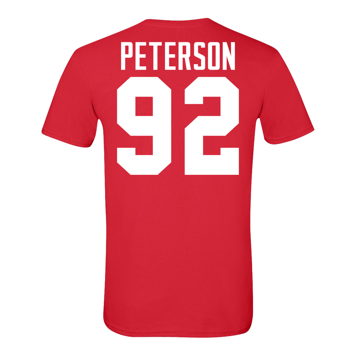 Ohio State Buckeyes #92 Cooper Peterson Student Athlete Football T-Shirt - Back View