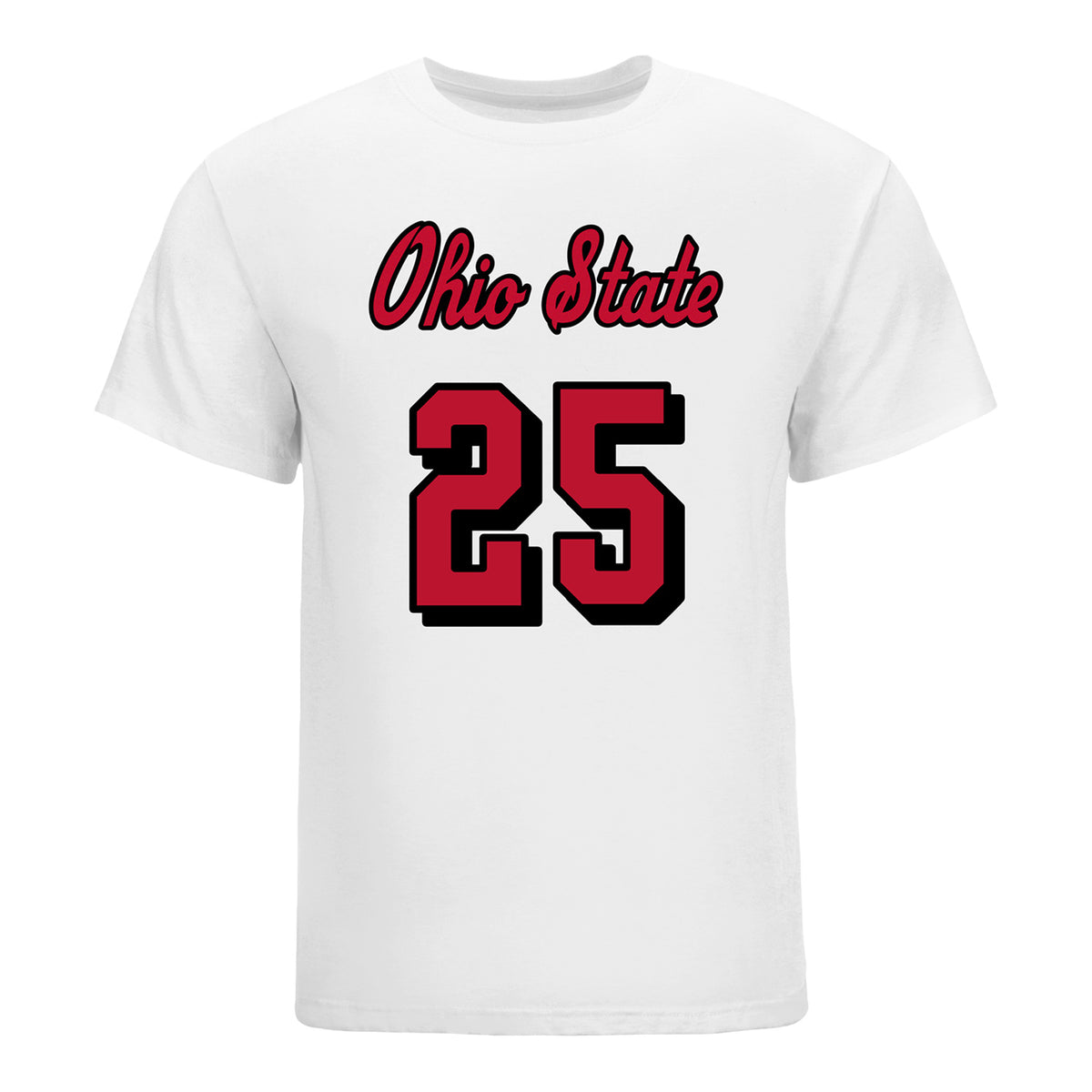 Ohio State Buckeyes Women's Volleyball Student Athlete White T-Shirt #25 Lauren Wiese