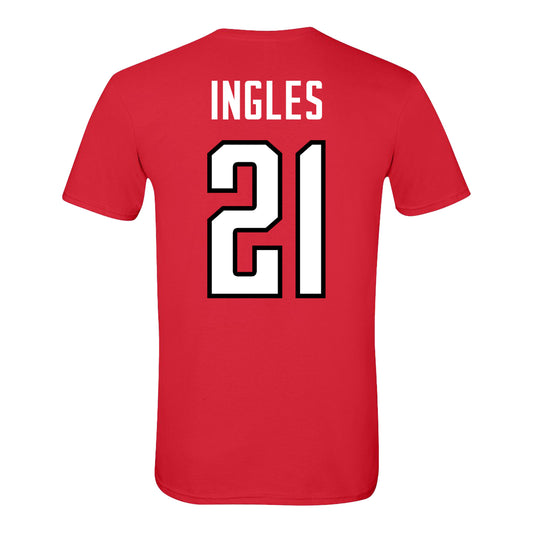 Ohio State Buckeyes Men's Hockey Student Athlete #21 Bryce Ingles T-Shirt - Back View