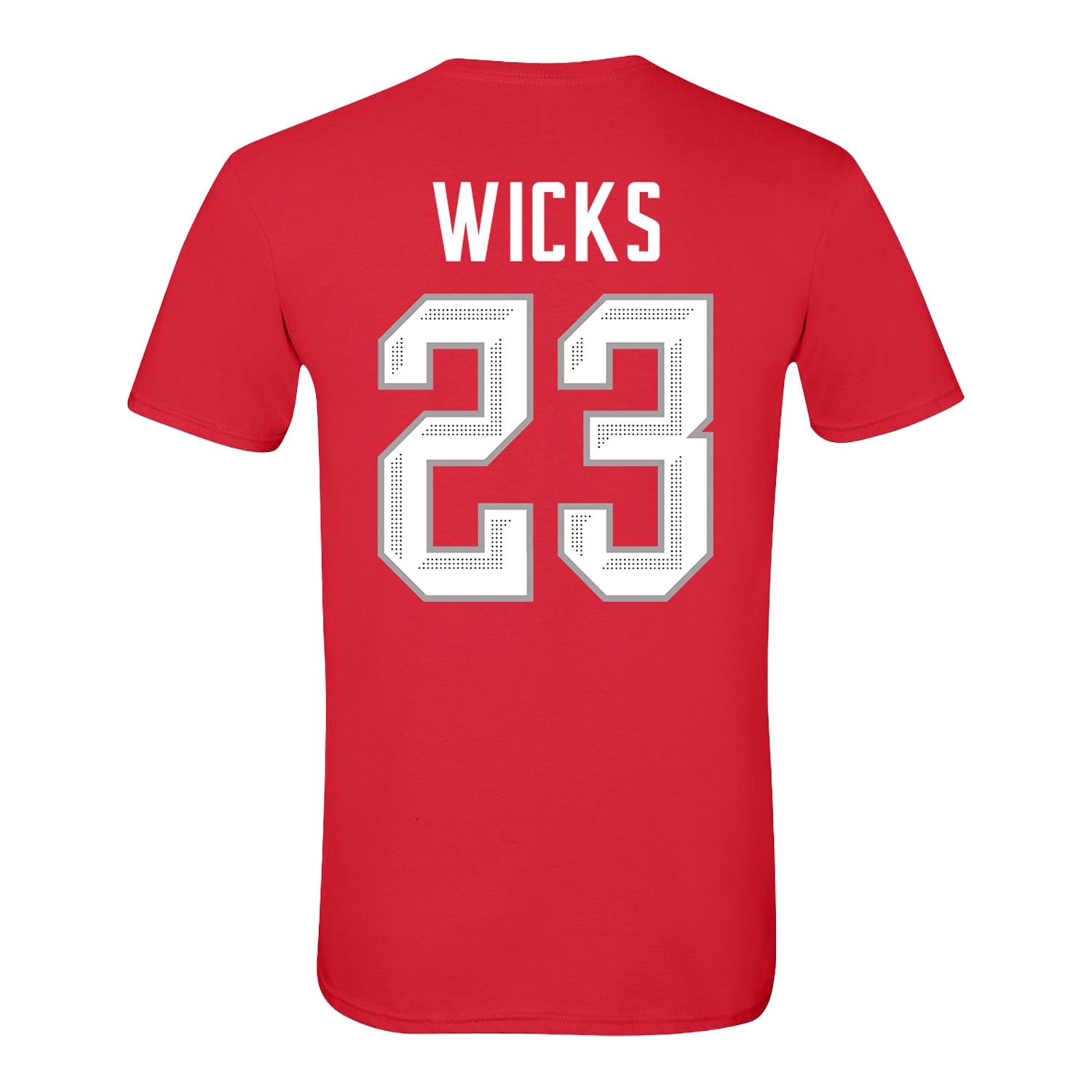 Ohio State Buckeyes Women's Hockey Student Athlete #23 Leah Wicks T-Shirt - Back View