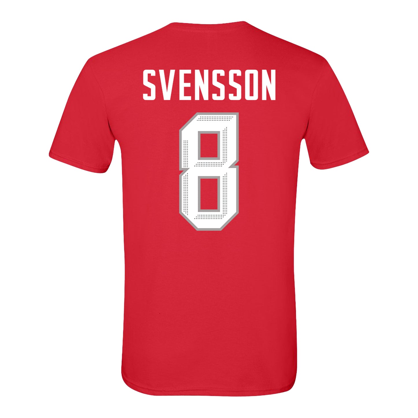 Ohio State Buckeyes Women's Hockey Student Athlete #8 Hilda Svensson T-Shirt - Back View