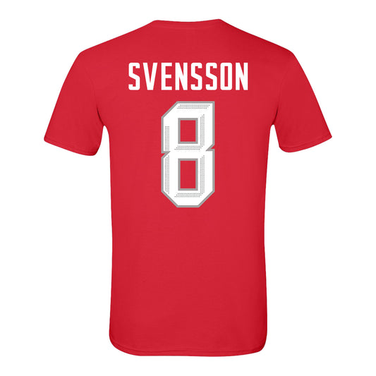 Ohio State Buckeyes Women's Hockey Student Athlete #8 Hilda Svensson T-Shirt - Back View