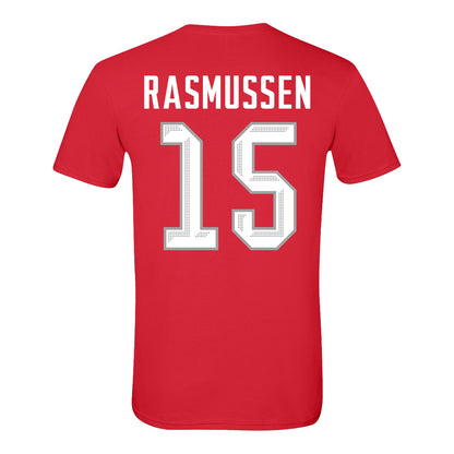 Ohio State Buckeyes Women's Hockey Student Athlete #15 Macy Rasmussen T-Shirt - Back View