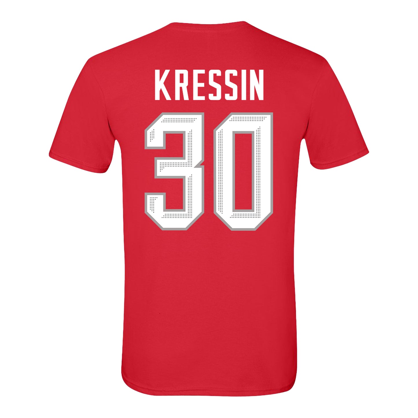 Ohio State Buckeyes Women's Hockey Student Athlete #30 Taylor Kressin T-Shirt - Back View