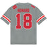 Ohio State Buckeyes Nike #18 Will Howard Student Athlete Gray Football Jersey - Back View