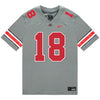 Ohio State Buckeyes Nike #18 Will Howard Student Athlete Gray Football Jersey - Front View