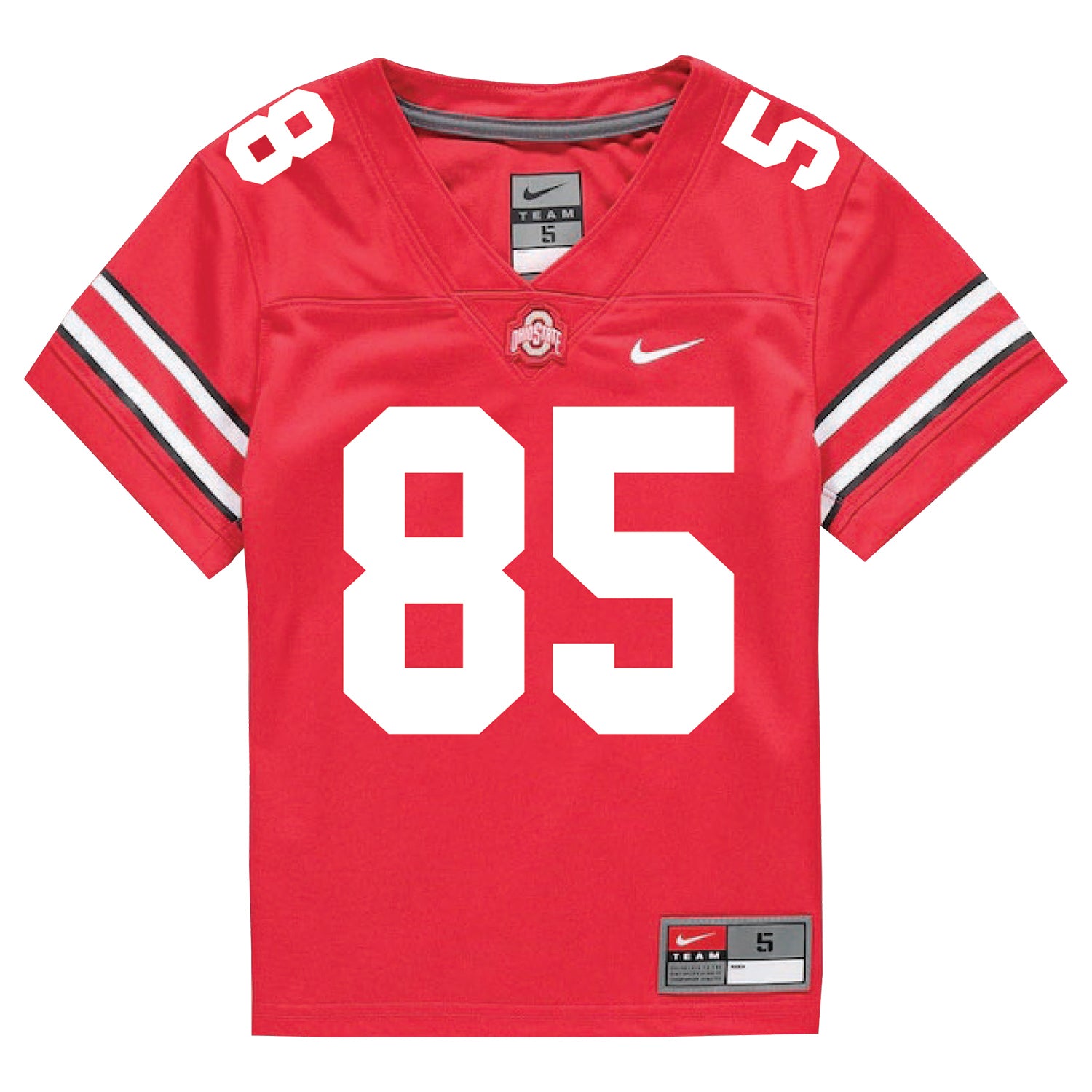 Ohio State Buckeyes Nike #85 Bennett Christian Student Athlete Scarlet Football Jersey - Front View