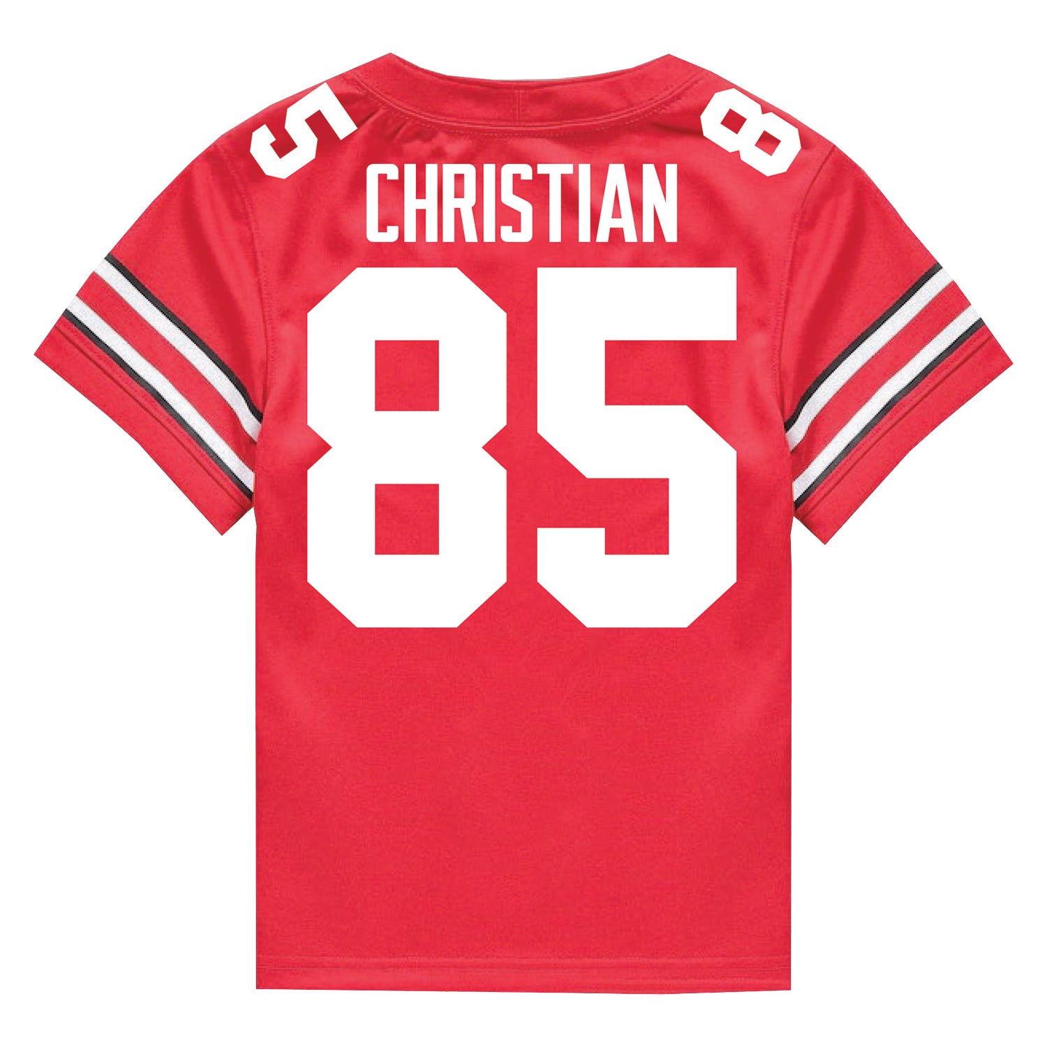 Ohio State Buckeyes Nike #85 Bennett Christian Student Athlete Scarlet Football Jersey - Back View