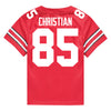 Ohio State Buckeyes Nike #85 Bennett Christian Student Athlete Scarlet Football Jersey - Back View