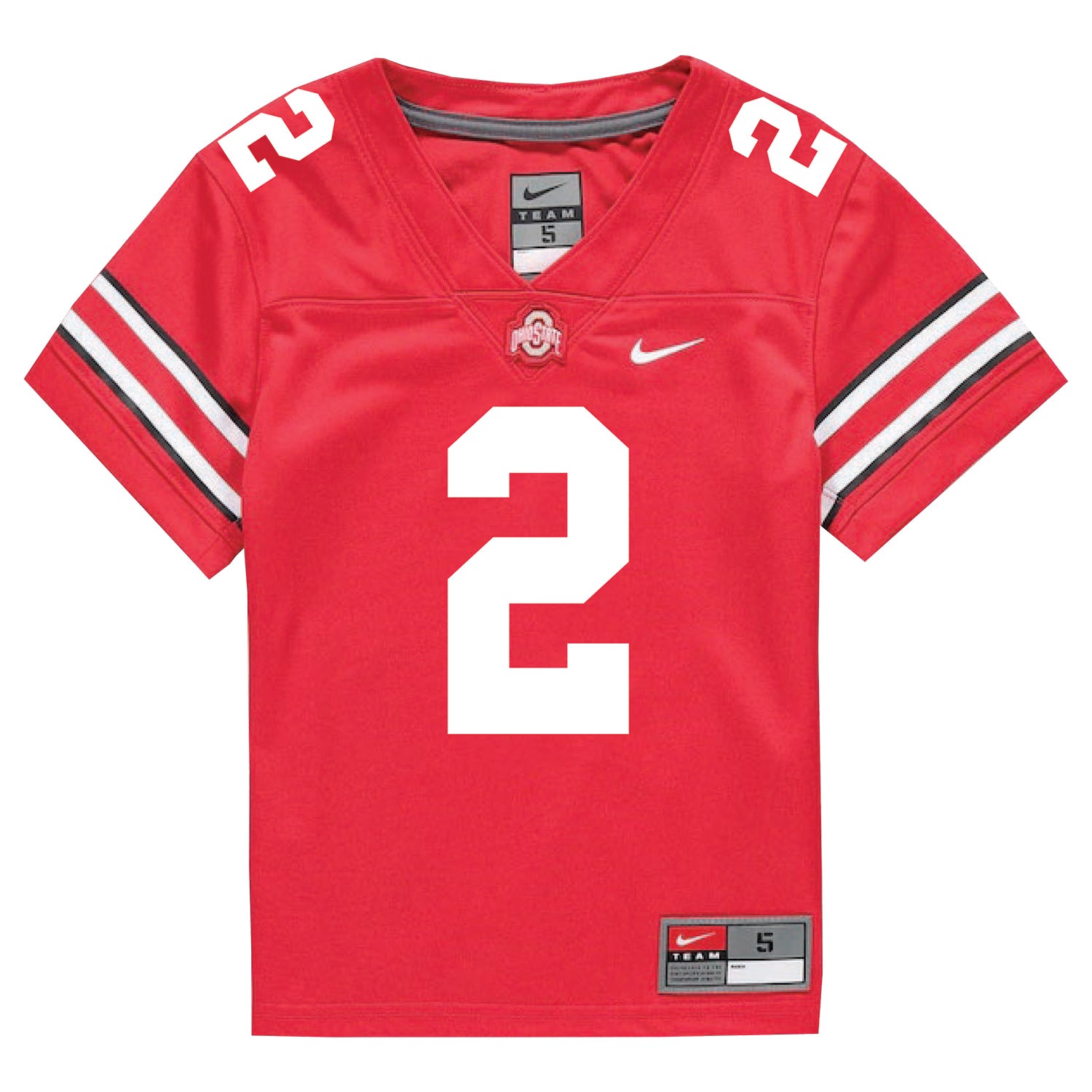 Ohio State Buckeyes Nike #2 Emeka Egbuka Student Athlete Scarlet Football Jersey - Front View