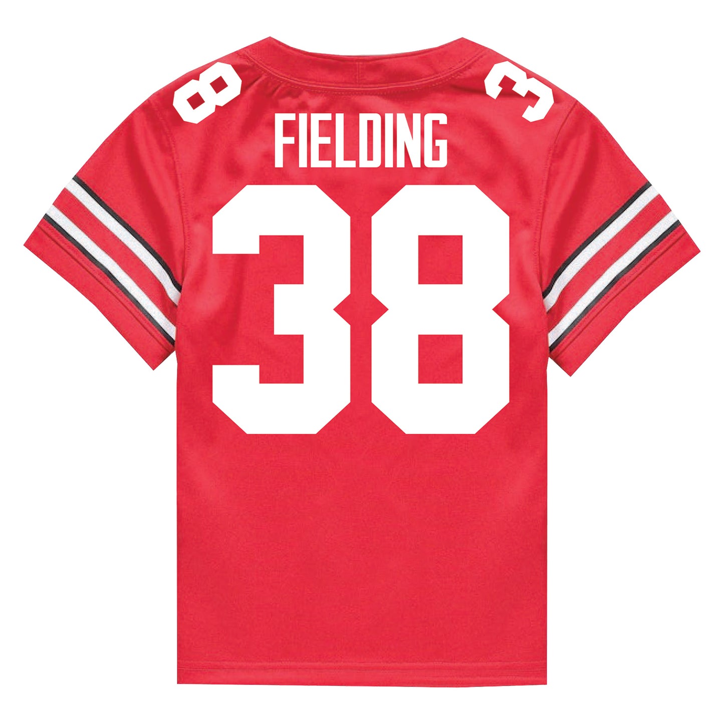 Ohio State Buckeyes Nike #38 Jayden Fielding Student Athlete Scarlet Football Jersey - Back View