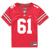 Ohio State Buckeyes Nike #61 Jack Forsman Student Athlete Scarlet Football Jersey - Front View