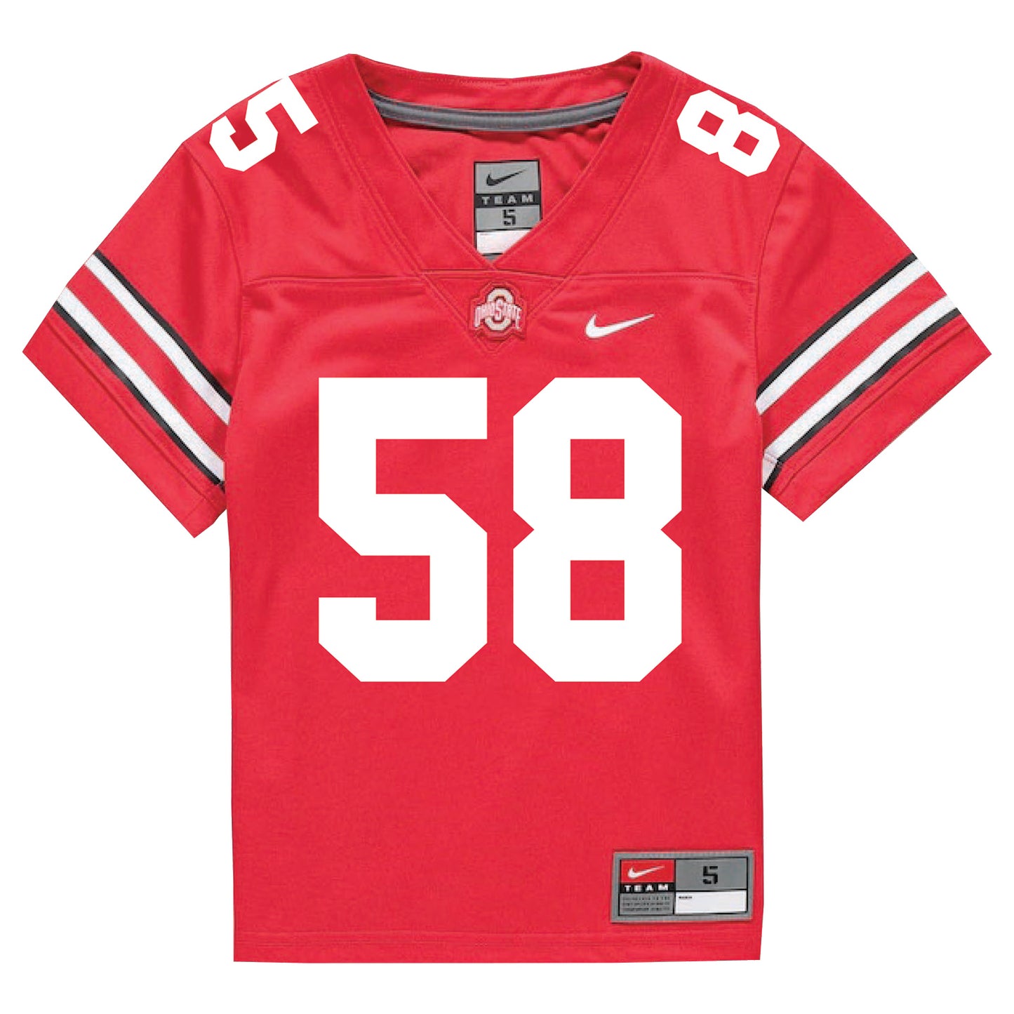 Ohio State Buckeyes Nike #58 Ty Hamilton Student Athlete Scarlet Football Jersey - Front View