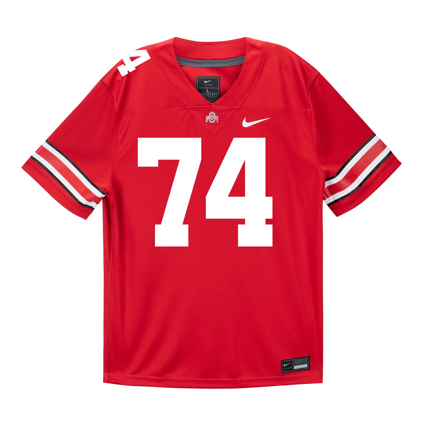 Ohio State Buckeyes Nike #74 Carter Lowe Student Athlete Scarlet Football Jersey In Scarlet - Front View