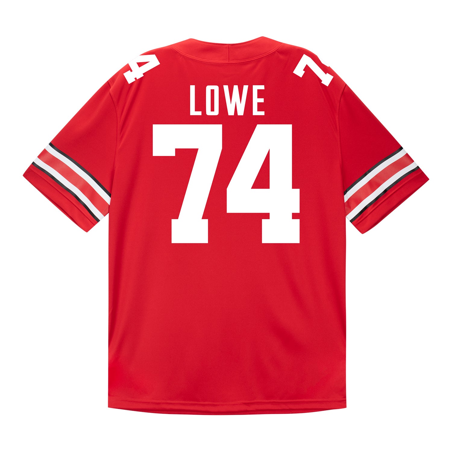 Ohio State Buckeyes Nike #74 Carter Lowe Student Athlete Scarlet Football Jersey In Scarlet - Back View