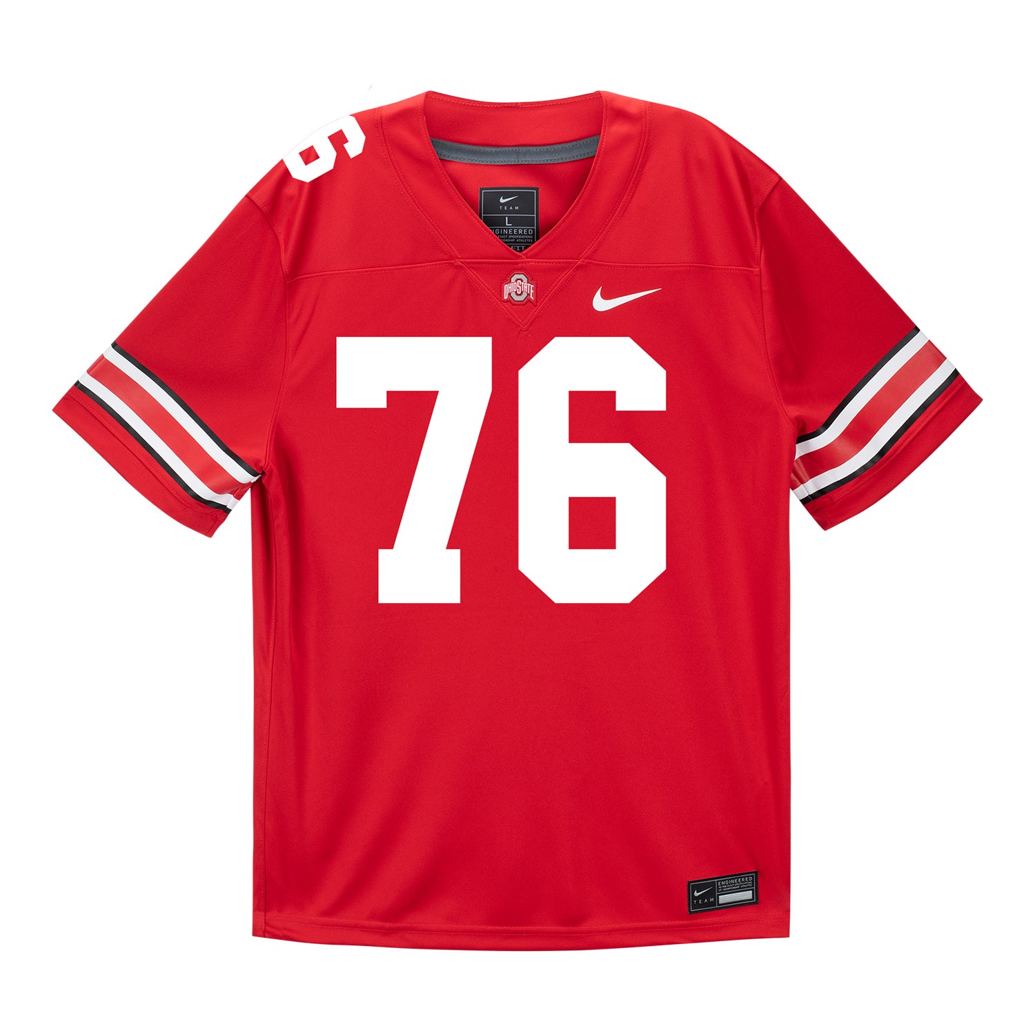 Ohio State Buckeyes Nike #76 Jake Cook Student Athlete Scarlet Football Jersey In Scarlet - Front View