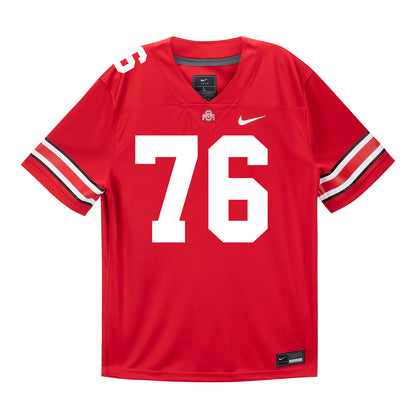 Ohio State Buckeyes Nike #76 Jake Cook Student Athlete Scarlet Football Jersey In Scarlet - Front View