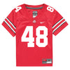 Ohio State Buckeyes Nike #48 Maxwell Lomonico Student Athlete Scarlet Football Jersey - Front View