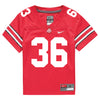 Ohio State Buckeyes Nike #36 Gabe Powers Student Athlete Scarlet Football Jersey - Front View