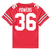 Ohio State Buckeyes Nike #36 Gabe Powers Student Athlete Scarlet Football Jersey - Back View