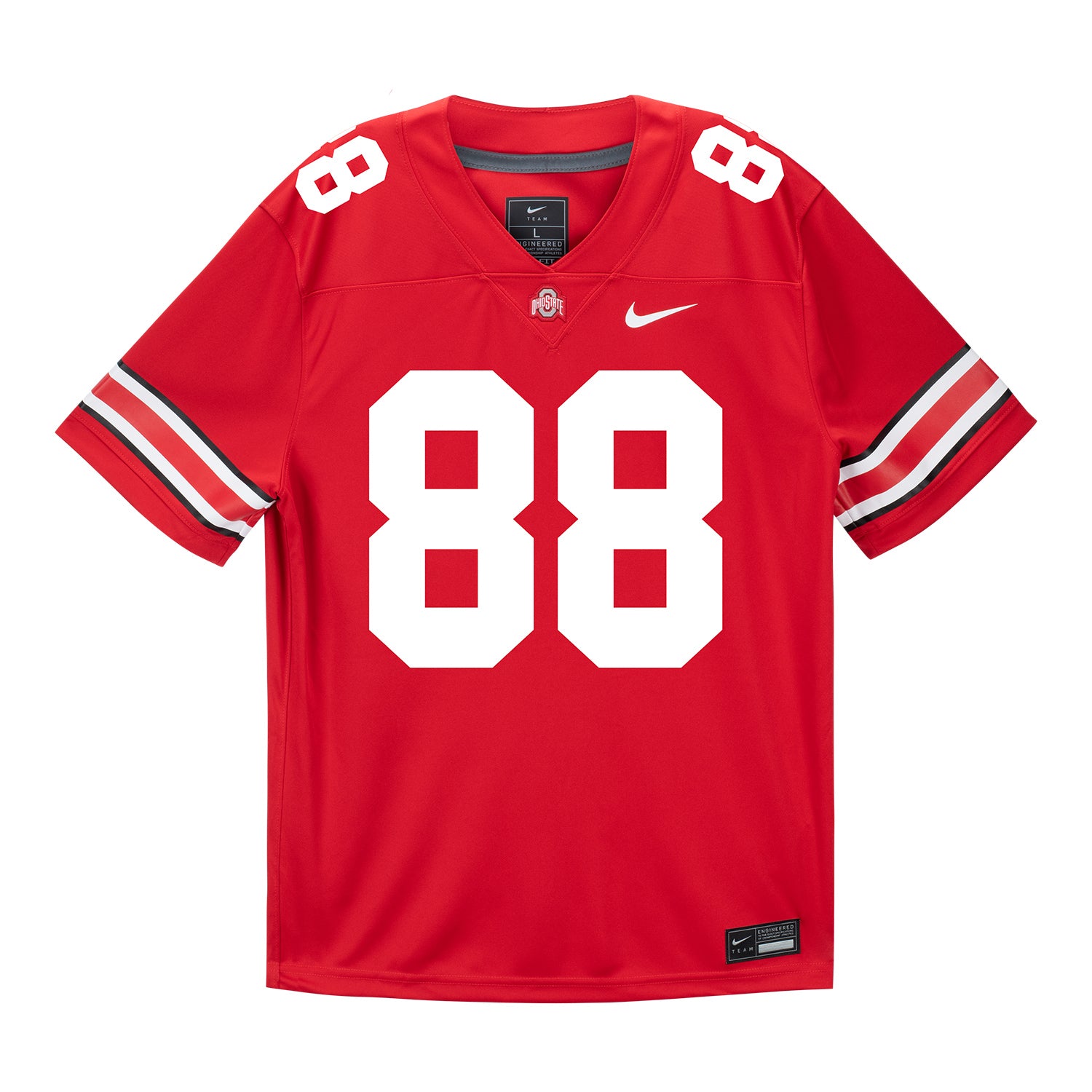 Ohio State Buckeyes Nike #88 Trejen Odom Student Athlete Scarlet Football Jersey - Front View